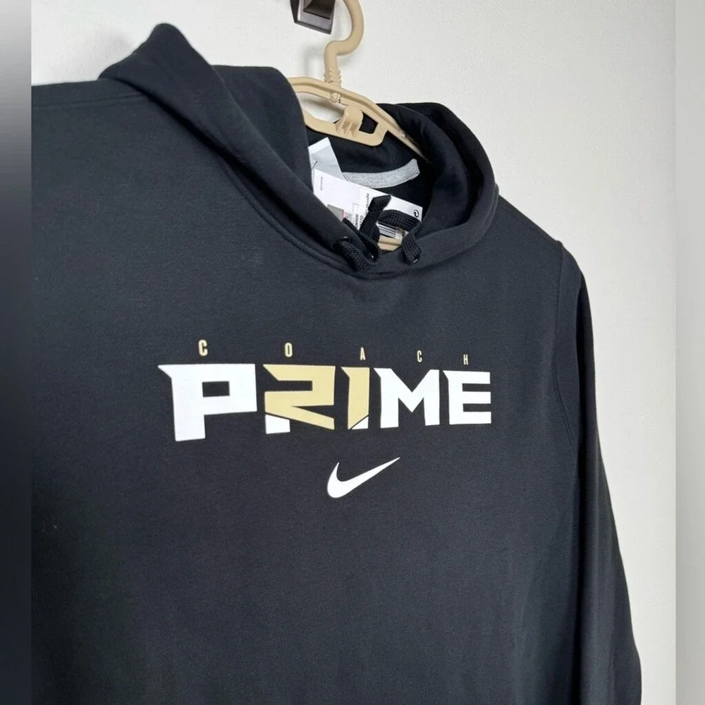 Nike Men's Prime 2.0 Club Fleece Logo Pullover Hoodie, Large - Black NWT